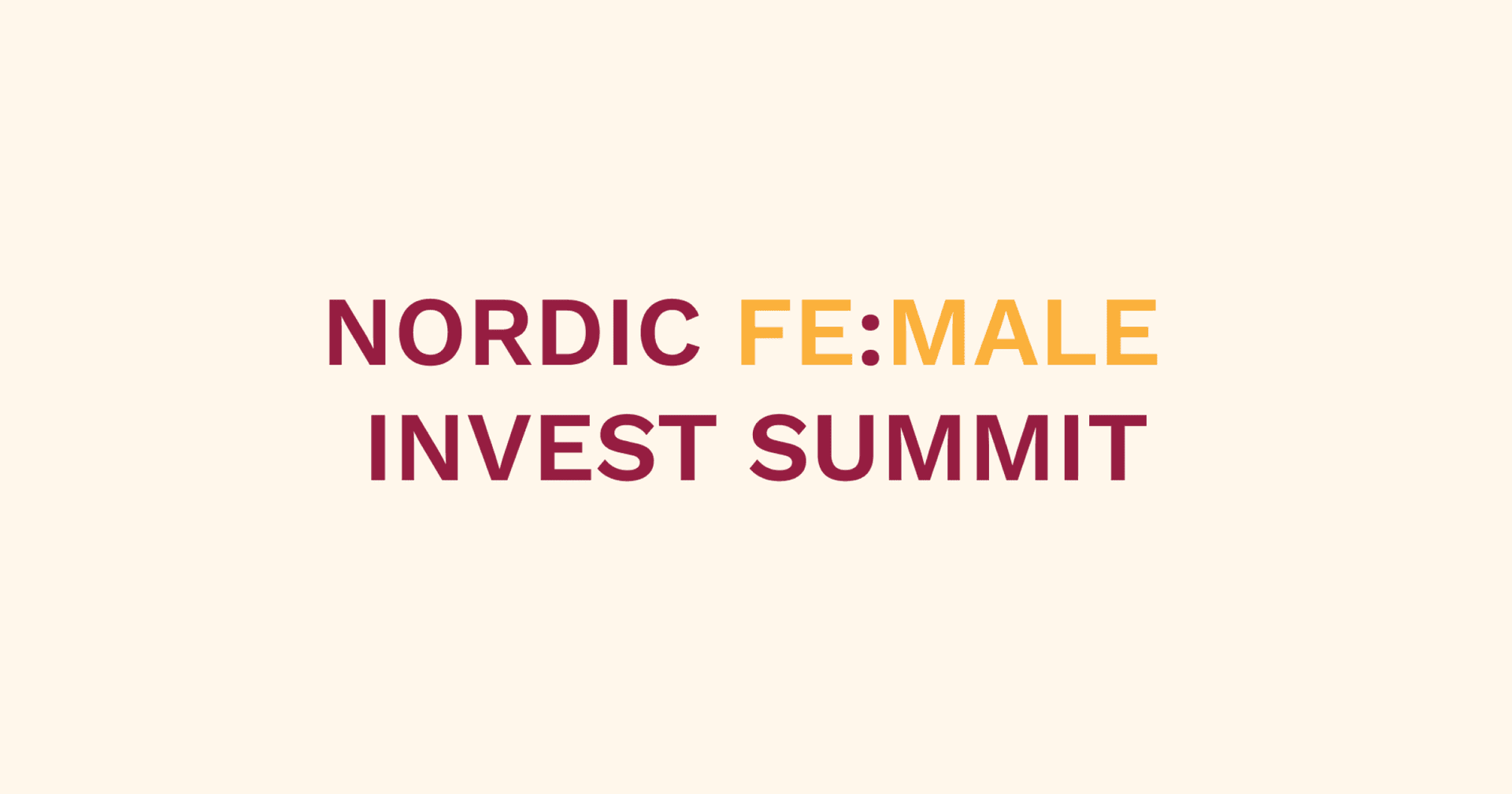 Nordic Female Invest Summit logotyp